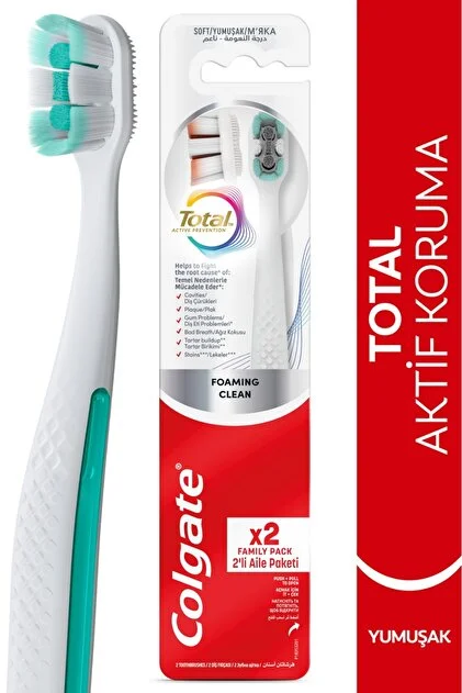 Colgate df total 2 li aile yumuşak beyaz - 1