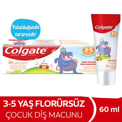 Colgate dm florursuz dogal 3-5 yas cocuk 60 ml - 1