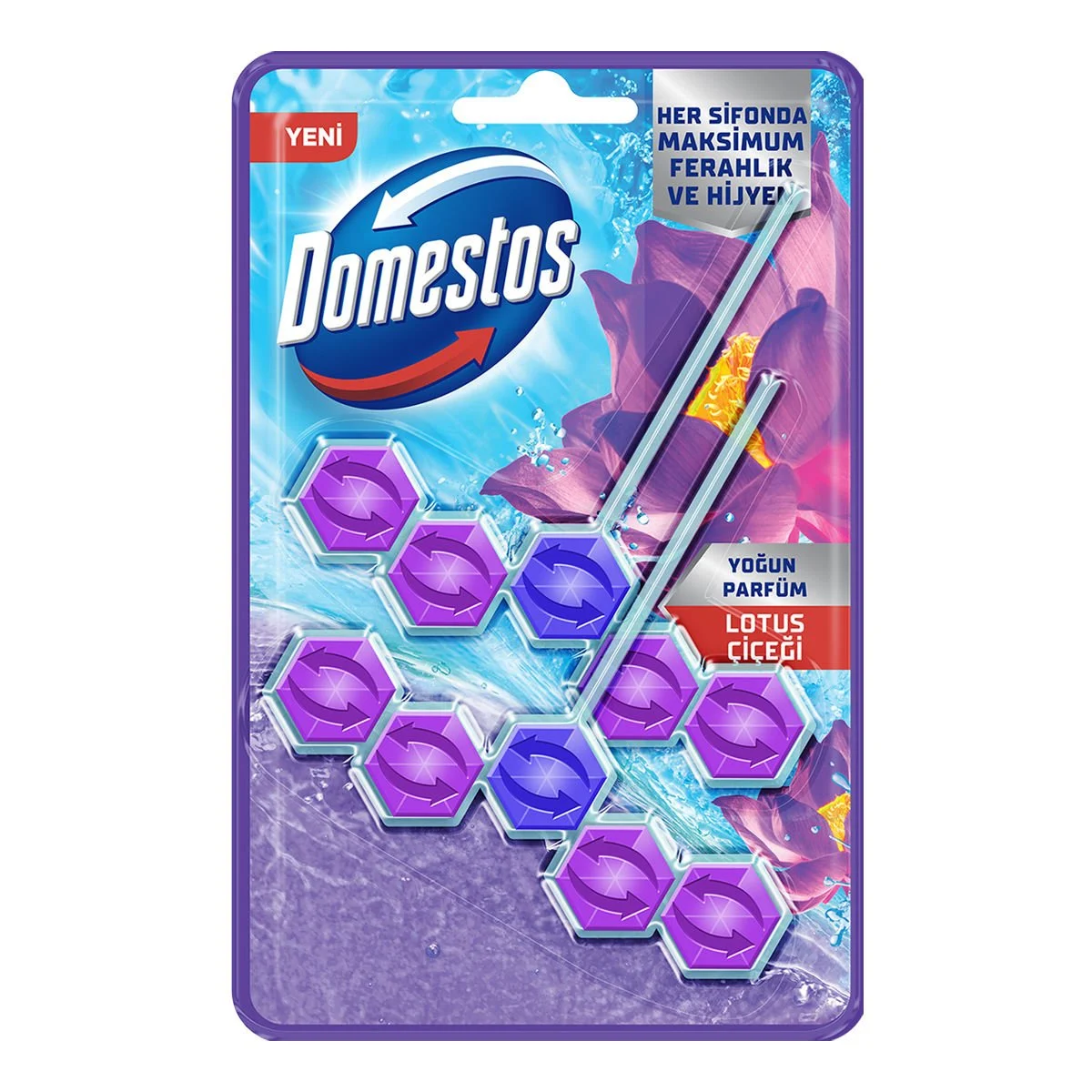 Domestos wc blok 5*2 lotus çiçeği 100 gr - 1