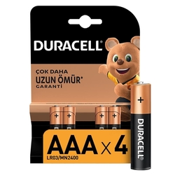 Duracell bsc kalem ınce pıl 4 lu aaa