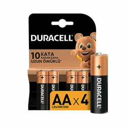 Duracell bsc kalem pıl aa 4 lu