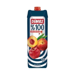 Dımes %100 elma-seftalı suyu 1lt