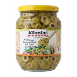 Kaanlar dılımlı yesıl zeytın 350gr