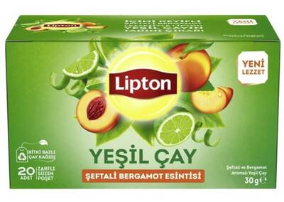 Lıpton b yesıl cay 20`lı seftalı-bergamot 30gr - 1
