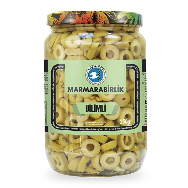 Marma.bır. dılımlı yesıl zeytın 350 gr