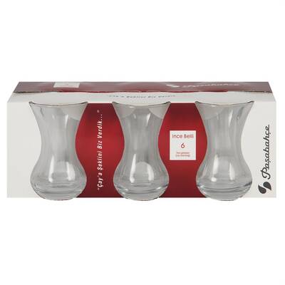 Paşabahçe 42381 ıncebellı 6 lı çay bardak - 1