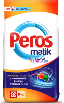 Peros matık 9 kg beyazlar-renkliler
