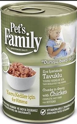 Pets famıly 400 gr konserve kedi tavuk - 1
