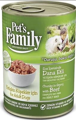 Pets famıly 400 gr konserve köpek dana et - 1