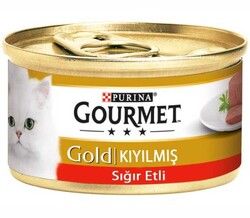 Gourmet kıyılmıs sıgır etlı kedı mama 85gr