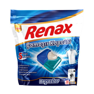 Renax çamaşır kapsülü 30 beyazlar - 1