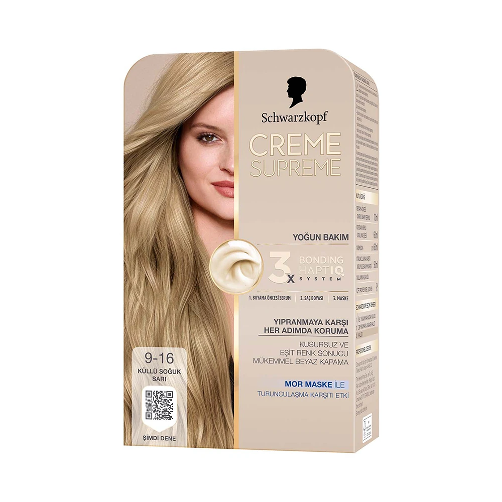 Schwarzkopf creme supreme 9-16 küllü soğ sarı