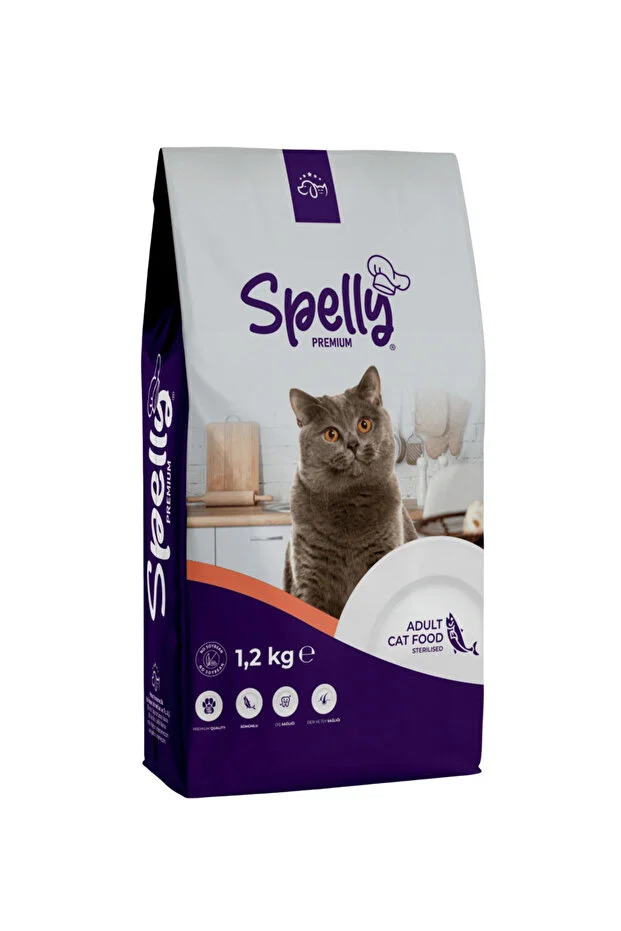 SPELLY - Spelly kedi mama 1200 gr somonlu