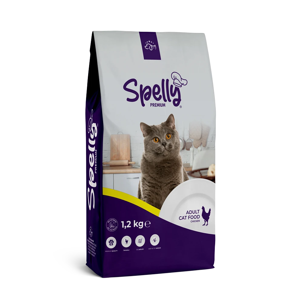 Spelly kedi mama 1200 gr tavuklu - 1