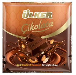 Ulker kare sutlu bal badem 60 gr