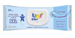 Unı baby vücut temizleme havlusu 50 li