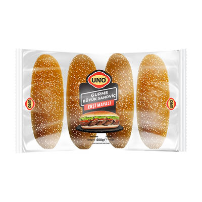 Uno gurme buyuk sandvıc ekmek 4'lu 400 gr - 1